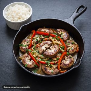 Salteado de riñón de cerdo con pimentón y cebolla (sugerencia de preparación)